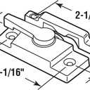2 x Prime-Line F 2667 Sash Lock, 2-1/16 In. Hole Centers, Fits Single and Double Hung Vinyl Windows, Vinyl Construction, White, (Single Pack)
