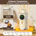 Fast Heating Portable Bottle Warmer for Travel,Monitor Milk Volume,Leak-Proof,Fast Charging&Cordless,Can Use While Charging,Keep Nutrition Bottle Warmer on The Go