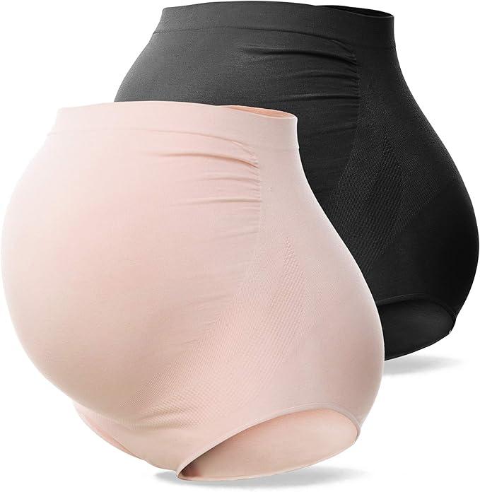 SunnyBuy Women's High Waist Over The Bump Maternity Underwear, Medium
