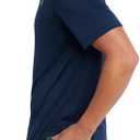 Champion Men's Athletic Short Sleeve T-Shirt, Standard Fit, Moisture Wicking, Anti Odor, Navy, X-Large Tall
