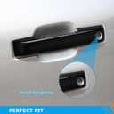 Exterior Door Handle Cover Compatible for Ford F150 2021 2022 2023 2024 Accessories Door Handle Protector Trim (with Key Hole, Glossy Black)