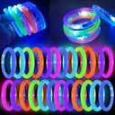 30 Pcs Glow In The Dark Bracelets, 6 Colors LED Bracelets Bulk for Adults, Glow Neon Party Supplies for Carnival Halloween Christmas Birthday Wedding