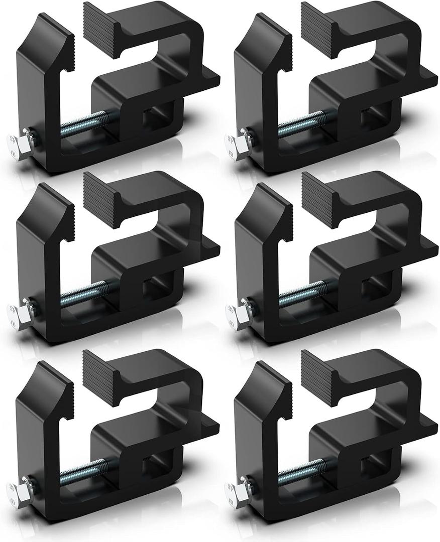 moveland Heavy Duty Camper Shell Clamps - Truck Topper Ladder Rack Clamps for Dodge Dakota Ram 1500 2500 3500, F150 F250, Titan, Tundra (6 Pack)