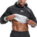 HOTSUIT Sweat Suits Sauna Suit Men Weight Loss Gym Exercise Workout Jacket, Black, 5XL
