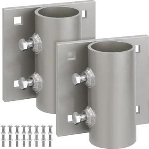 Dock Brackets Hardware Dock Side Leg Pipe Holder,Stationary/Floating Dock Posts Hardware Holder Sleeve for Pipe Pole,Heavy Duty,7/16" Holes for 3/8" Carriage Bolts