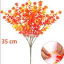 Artificial Fake Fall Flowers Plants for Outdoor Outside 4 Bundles 2 Styles Orange Yellow Mums Daisy Flowers Look Real Autumn Plants for Home Kitchen Christmas Thanksgiving Autumns Yard Decoration