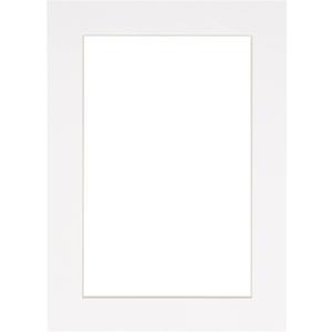 Poster Palooza 10x13 Mat for 8x10 Photos - White Bevel Cut Matboard - for Pictures, Photos, Framing - 4-ply Thickness