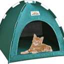 alfyng Cat Tent, Kitten Tent Cave Nest Bed, Portable Pet Cats Tents House for Little Dog, Folding House with Soft Mat for Small Animals All Seasons Indoor and Outdoor (14.2 x 14.2 x 11 INCH)