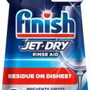 Finish Jet-Dry Dishwasher Rinse Aid, Compatible with Dishwasher Detergent, Prevents Spots & Residues, Dries, Shine & Protects, 32 oz, 300 washes (32 Fl Oz (Pack of 1))