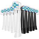 10 Pcs IO Replacement Brush Heads Compatible with Oral B IO 2/3/4/5/6/7/8/9/10/Deep Clean Series Electric Toothbrushes, Toothbrush Heads Compatible with Oral B IO (Black/White)