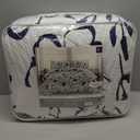 Lush Decor Scandinavian Floral Quilt King Size Reversible 3 Piece Set Navy & White - Floral Bedding Set King Quilt - White Bedding - Cottage Core Decor