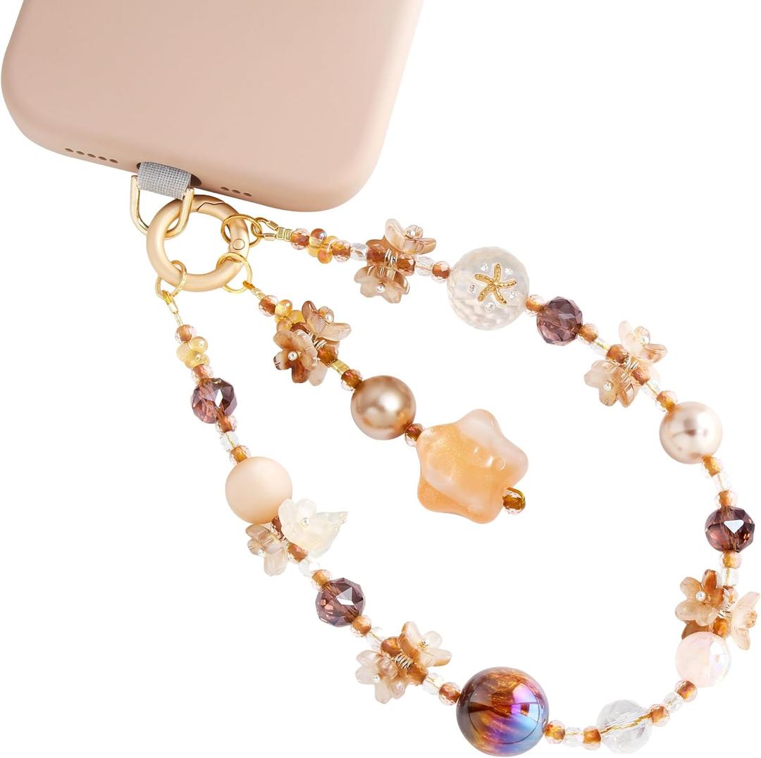 POSADINA Phone Charm for Women, AntiTheft Phone Wrist Strap, HandsFree & Detachable Cellphone Lanyard Chain with Tether Tab