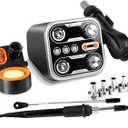 M-T 2 in 1 Hot Air Rework & Soldering Station, 760W High Power, Digital LED Display, 3 Preset Temps, Smart Sleep Mode, °F/ °C, Temp Correction, SMD Rework for PCB Repair, Electronics, DIY