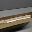 Hanging File Organizer Box for Letter Size, Bamboo File Folder Organizer, Storage Moving Boxes with Handle Wood Desk Filing Box for Office Banker Document (Natural)