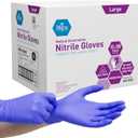 MedPride PowderFree Latex Exam Gloves, Large, Case/1000 (10 Boxes of 100)