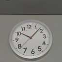 AKCISOT Wall Clock, Modern Small Wall Clocks Battery Operated 8 Inch, Silent Non-Ticking Analog Classic for Office, Home, Bathroom, Kitchen, Bedroom, School(Silver)