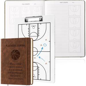 2 Pack Set Basketball Coach Playbook JournalB5 Size& Coaches ClipboardA4 Size,Basketball Coach Gifts for Men Women Players,Coaching Journal Notebook for Coach Appreciation Gifts