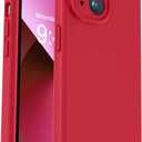 Vooii Compatible with iPhone 13 Case, Liquid Silicone Upgrade [Camera Protection] [Soft Anti-Scratch Microfiber Lining] Shockproof Phone Case for iPhone 13 6.1 inch - Red