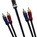 KK-A3.5to4 HiFi Cable - 3.5mm Male to 4-Male RCA Audio Adapter, Stereo Audio Splitter, Gold Plated Plug, 4n OFC Pure Copper Wire - 3.28ft (1M)