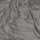 Smiry Round Picnic Tablecloth, Waterproof Elastic Fitted Table Covers for 36" - 44" Tables, Wipeable Flannel Backed Vinyl Tablecloths for Camping, Indoor, Outdoor, Grey & White