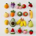 Handmade Crocheted Fruit Dolls, 5PCS Cute Little Decorative Charms, Gift Full of Positive Emotions, for Friends, Colleagues, Family, Love-Gift Box Perfect for Birthdays, Parties, and Holidays