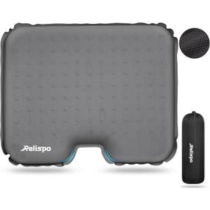 Self-Inflating Stadium Seat Cushion, Waterproof & Lightweight Inflatable Seat Cushion for Airplane Seat Travel Bleacher Camping, High Density Foam Blow up Sitting Pad for Backpacking