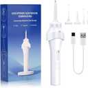 Ear Vacuum Wax Removal Tool with LED Ligth, Electric Automatic Strong Suction Ear Wax Remover, Safe and Portable Ear Suction Remover Device, Gentle Ear Removal Kit (Pearl White)