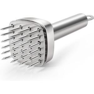 Aliglow 304 Stainless Steel Meat Tenderizer Needle Meat Hammer Mallet Tool Pounder For Tenderizing and Pounding Steak, Beef Pork Chicken BBQ And Poultry