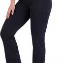 NirLUX Bootcut Leggings for Women  High Waisted Yoga Pants Women  Tummy Control Workout Womens Leggings (18, Black)