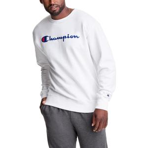Champion mens Crewneck Sweatshirt, Powerblend Fleece, Hoodie Sweatshirt for Men, Script Logo (Reg. Or Big & Tall) (Small)
