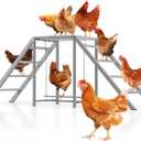 Chicken Coop Perches with Swing, Chicken Roosting Bars, Chicken Run Accessories Toy, Wooden Ladder for Pet's Healthy & Happy, Sturdy and Easy to Clean, Suitable for Backyard Farm