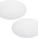 PATIKIL 10" Diameter Lampshade Diffuser, 2 Pcs 1.7mm Thick Round Diffuser Sheet for Drum Lampshades, Pendants Light, DIY Light Shield, Translucent White
