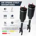 1643206113 Front Air Shock Absorber Air Suspension Strut Airmatic w/o ADS Compatible with 2007-2012 Mercedes Benz W164 ML320 ML350 ML450 ML500 X164 GL350 GL450 GL550 1643204513 2 Pack