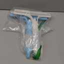 3 in 1 Window Cleaning Scraper, Cleaner Window Squeegee with Sprayer, Squeegee and Scrubber Spray Bottle Window Squeegee for Shower Glass, Mirrors, Car, Home, All-Purpose Window Cleaner Tool (Blue+ White)