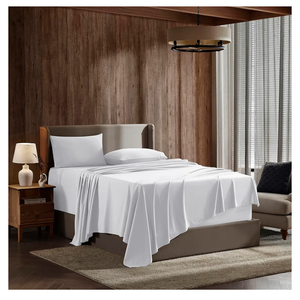 Nestl King Sheet Set - Luxury 1800 Ultra-Soft Microfiber King Bed Sheets - Double Brushed - Deep Pockets - Easy Fit - 4 Piece Set - Bedding Sheets & Pillowcases (King, White)