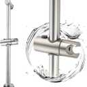 24 Inch Shower Slide Bar, Adjustable Shower Bar For Handheld Shower Wall Mount, Brushed Nickel Stainless Shower Head Slide Bar
