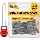 50 Pack Christmas Ornament Hooks – Great Ornament Hangers for Christmas Tree Decoration (Silver)