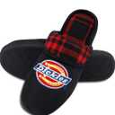 Dickies mens Slide-on Memory Foam Scuff Slipper With Embroidered Logo - Indoor/Outdoor Sole size XL