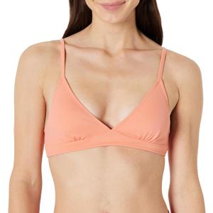 Amazon Essentials Womens Light-Support Classic Bikini Swimsuit Top (XX-Large, Coral Pink)