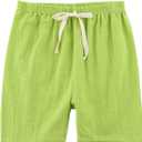 Children's Cotton Linen Shorts for Summer, Beach Vacation Shorts for Baby Boys & Girls, Colorful Linen Pants