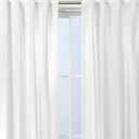 GFI LINEN CLUBS Cotton White Sheer Curtain Panels - Set of 2, 50x84, Lightweight and Airy, Semi-Transparent, Window Treatment Living Room, Bedroom, Kitchen, Easy to Hang, Rod Pocket, Machine Washable