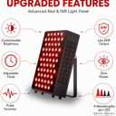 Red Light Therapy Panel Device – 660nm Red & 850nm Near Infrared Light Therapy, LED Light Therapy Lamp for Face & Body, Dual Chip LEDs, Timer, Adjustable Stand