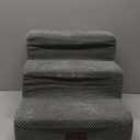 Dog Stairs for Small Dogs & Cats, 3-Step Non-Slip Pet Steps for Couch Sofa and Chair, Grey, 13.6" H
