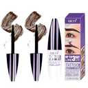 2PCS QICIY Easy Peel-Off Eyebrow Gel- QICIY Peel Off Tattoo Eyebrow Eye Brow Tint Waterproof & Sweatproof For All Skin Tones (Dark Brown) EXP. 2028/07/09