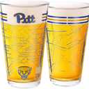 Greenline Goods – University of Pittsburgh Panthers College Pint Beer Glasses (Set of 2), 16 oz – Full-Color Logo + Campus Map