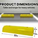 ROBLOCK 22" Parking Stopper for Home Garage & Outside, Heavy Duty Garage Stoppers for Protecting Your Vehicle, Parking Aids for New Drivers, Wheel Stops for Cars, Vans, Trailer, 2 Packs, Yellow