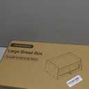 JANSNIMEN Bread Box for Kitchen Countertop, Large Bread Container Storage, Wooden Farmhouse Bread Box with Window Bread Holder