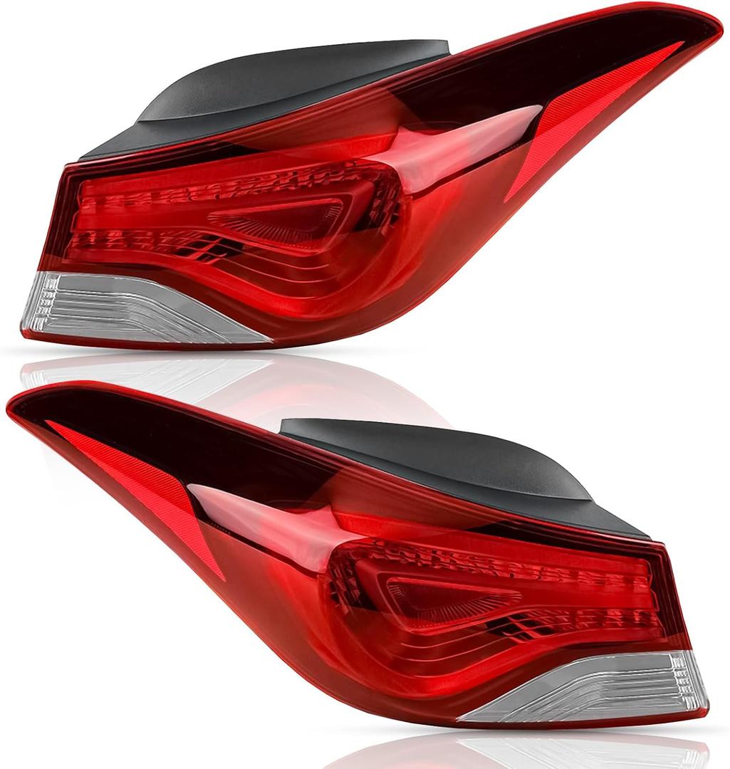 TODO Tail Lights Assembly Compatible with Hyundai Elantra 2014 2015 2016, 924023X230 924013X230 Tail Lamp Fits 2014 Elantra Coupe (Driver and Passenger Side)