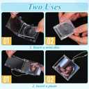 50 Pcs Mini CD Holder Keychain Album Cases, Plastic CD Cases, Clear DVD Cover Bulk Music Blank Mini Compact Disc Holder, Clear