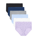 Hanes womens High-waisted Brief Panties, 6-pack, Moisture-wicking Cotton Brief Underwear (8, Solid/Print Mix)